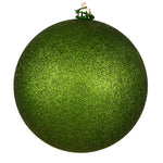 Vickerman N591534DG 6" Juniper Green Glitter Ball Ornament 4 Per Bag