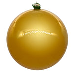 Vickerman N591537DPV 6" Honey Gold Pearl Uv Drilled Ball Ornament 4 Per Bag.