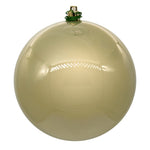 Vickerman N591538DPV 6" Champagne Pearl Uv Drilled Ball Ornament 4 Per Bag.