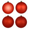 Vickerman N591539BX 6" Bittersweet 4-Finish Ball Ornament Assortment 4 Per Box