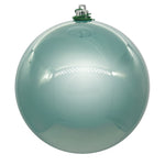Vickerman N592540DPV 10" Frosty Mint Pearl Uv Drilled Ball Ornament 1 Per Bag.