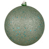 Vickerman N592540DQ 10" Frosty Mint Sequin Ball Ornament