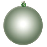 Vickerman N591540DSV 6" Frosty Mint Shiny Ball Ornament 4 Per Bag