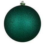Vickerman N592541DG 10" Dark Teal Glitter Ball Ornament