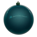 Vickerman N592541DPV 10" Dark Teal Pearl Uv Drilled Ball Ornament 1 Per Bag.