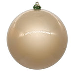 Vickerman N591543DPV 6" Oat Pearl Uv Drilled Ball Ornament 4 Per Bag.