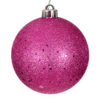 Vickerman N591559DQ 6" Hot Pink Sequin Ball Ornament 4 Per Bag.