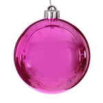 Vickerman N590859DSV 3" Hot Pink Shiny Ball Ornament 12 Per Bag.
