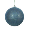 Vickerman N592062DG 8" Sea Blue Glitter Ball Ornament
