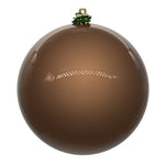 Vickerman N591576DPV 6" Mocha Pearl Uv Drilled Ball Ornament 4 Per Bag.