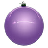 Vickerman N591086DPV 4" Lavender Pearl Uv Drilled Ball Ornament 6 Per Bag.