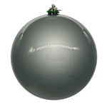 Vickerman N592087DPV 8" Pewter Pearl Uv Drilled Ball Ornament 1 Per Bag.