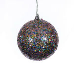 Vickerman N591299DQ 4.75" Multi-Color Sequin Glitter Ball Christmas Ornament 4 Pieces Per Bag