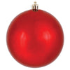 Vickerman N591503DSV 6" Red Shiny Ball Ornament 4 Per Bag