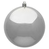 Vickerman N591507DSV 6" Silver Shiny Ball Ornament 4 Per Bag