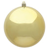 Vickerman N591508DSV 6" Gold Shiny Ball Ornament 4 Per Bag