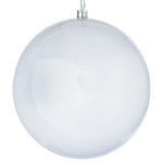 Vickerman N591511DPV 6" White Pearl Uv Drilled Ball Ornament 4 Per Bag.