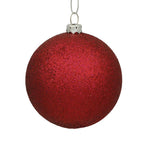 Vickerman N591219DG 4.75" Wine Glitter Ball Ornament 4 Per Bag