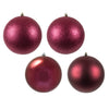 Vickerman N591521BX 6" Berry Red 4-Finish Ball Ornament Assortment 4 Per Box