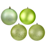 Vickerman N591554BX 6" Celadon 4-Finish Ball Ornament Assortment 4 Per Box