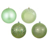 Vickerman N592054DA 8" Celadon 4-Finish Ball Ornament Assortment 4 Per Bag