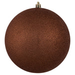 Vickerman N591571DG 6" Coral Glitter Ball Ornament 4 Per Bag