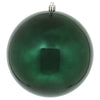 Vickerman N591574DCV 6" Midnight Green Candy Ball Ornament 4 Per Bag