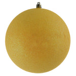 Vickerman N591578DG 6" Yellow Glitter Ball Ornament 4 Per Bag