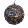 Vickerman N591599DQ 6" Multi-Color Sequin Glitter Ball Christmas Ornament 4 Pieces Per Bag