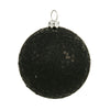 Vickerman N592017DQ 8" Black Sequin Ball Ornament