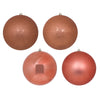 Vickerman N593071DA 12" Coral 4-Finish Ball Ornament Assortment 4 Per Bag