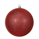 Vickerman N594003DG 15.75" Red Glitter Ball Ornament
