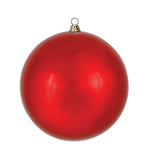 Vickerman N594003DSV 15.75" Red Shiny Ball Ornament