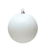 Vickerman N594011DMV 15.75" White Matte Ball Ornament