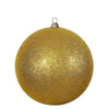 Vickerman N594030DG 15.75" Antique Gold Glitter Ball Ornament