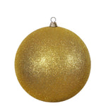 Vickerman N594030DG 15.75" Antique Gold Glitter Ball Ornament