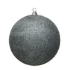 Vickerman N594087DG 15.75" Pewter Glitter Ball Ornament