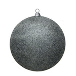 Vickerman N594087DG 15.75" Pewter Glitter Ball Ornament