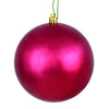 Vickerman N593021DSV 12" Berry Red Shiny Ball Ornament
