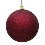 Vickerman N591265DG 4.75" Burgundy Glitter Ball Ornament 4 Per Bag