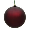 Vickerman N591565DMV 6" Burgundy Matte Ball Ornament 4 Per Bag