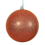 Vickerman N593018DG 12" Burnished Orange Glitter Ball Ornament