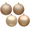Vickerman N593080DA 12" Cafe Latte 4-Finish Ball Ornament 4 Per Bag