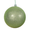 Vickerman N591254DG 4.75" Celadon Glitter Ball Ornament 4 Per Bag