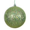 Vickerman N591054DQ 4" Celadon Sequin Ball Ornament 6 Per Bag
