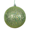 Vickerman N591554DQ 6" Celadon Sequin Ball Ornament 4 Per Bag