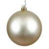 Vickerman N591538DMV 6" Champagne Matte Ball Ornament 4 Per Bag