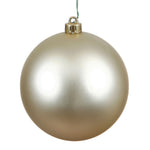 Vickerman N591538DMV 6" Champagne Matte Ball Ornament 4 Per Bag
