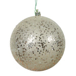Vickerman N592538DQ 10" Champagne Sequin Ball Ornament