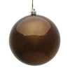 Vickerman N592075DSV 8" Chocolate Shiny Ball Ornament